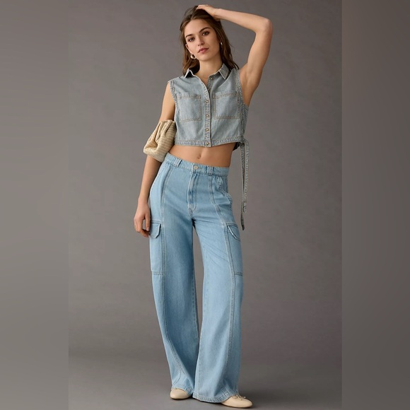 PILCRO Anthropologie Side-Tie Tank Top Striped - Picture 4 of 11